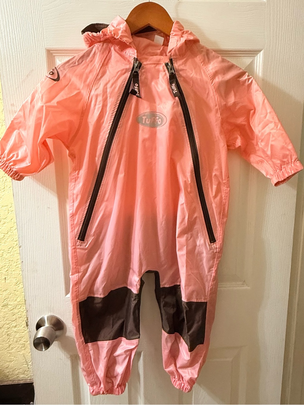 Tuffo Muddy Buddy Rain Suit Pink Kids Waterproof One-Piece Rain Suit Size 2T